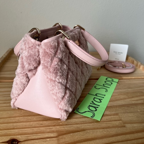 ♠️Kate Spade Carey Faux Fur Small Sullivan Satchel - Picture 4 of 14